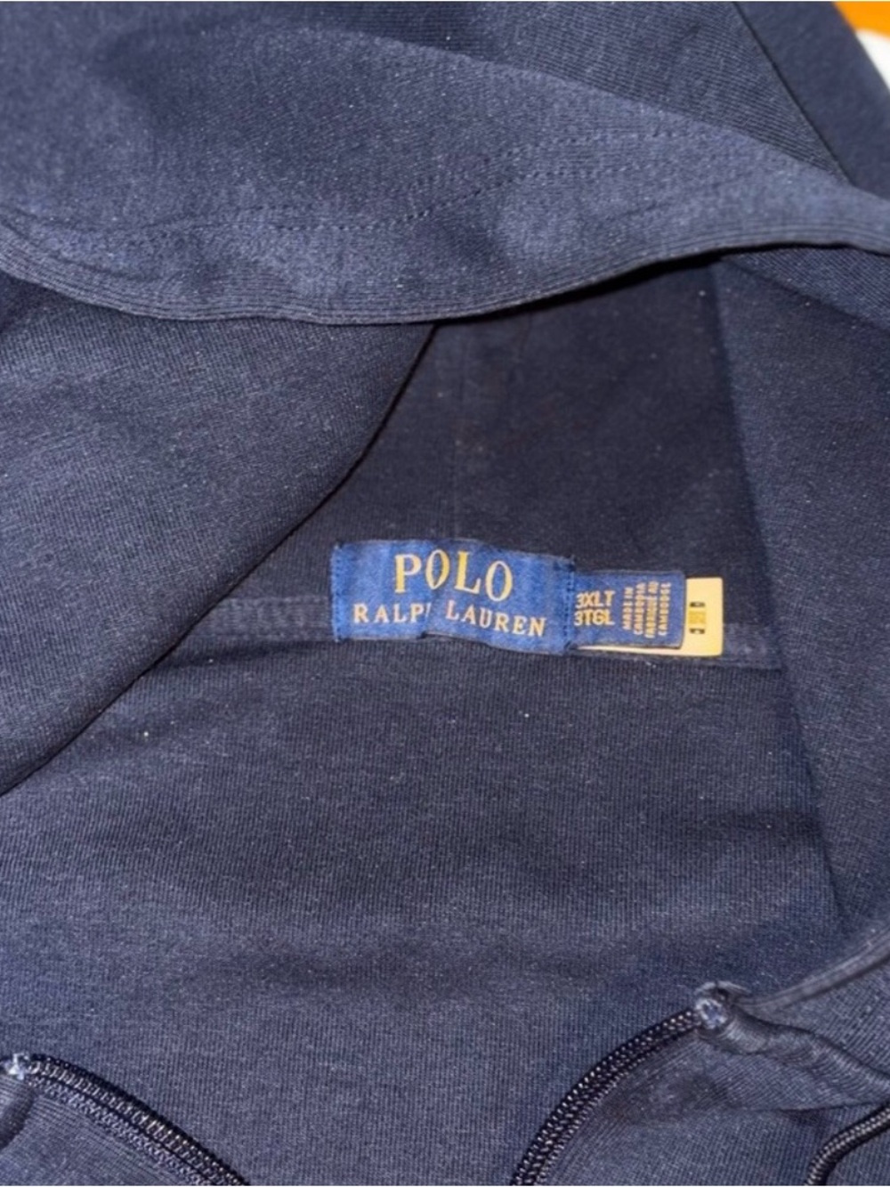 Ralph Lauren Double Knit Navy Blue Hooded jacket 3x - Picture 9 of 9
